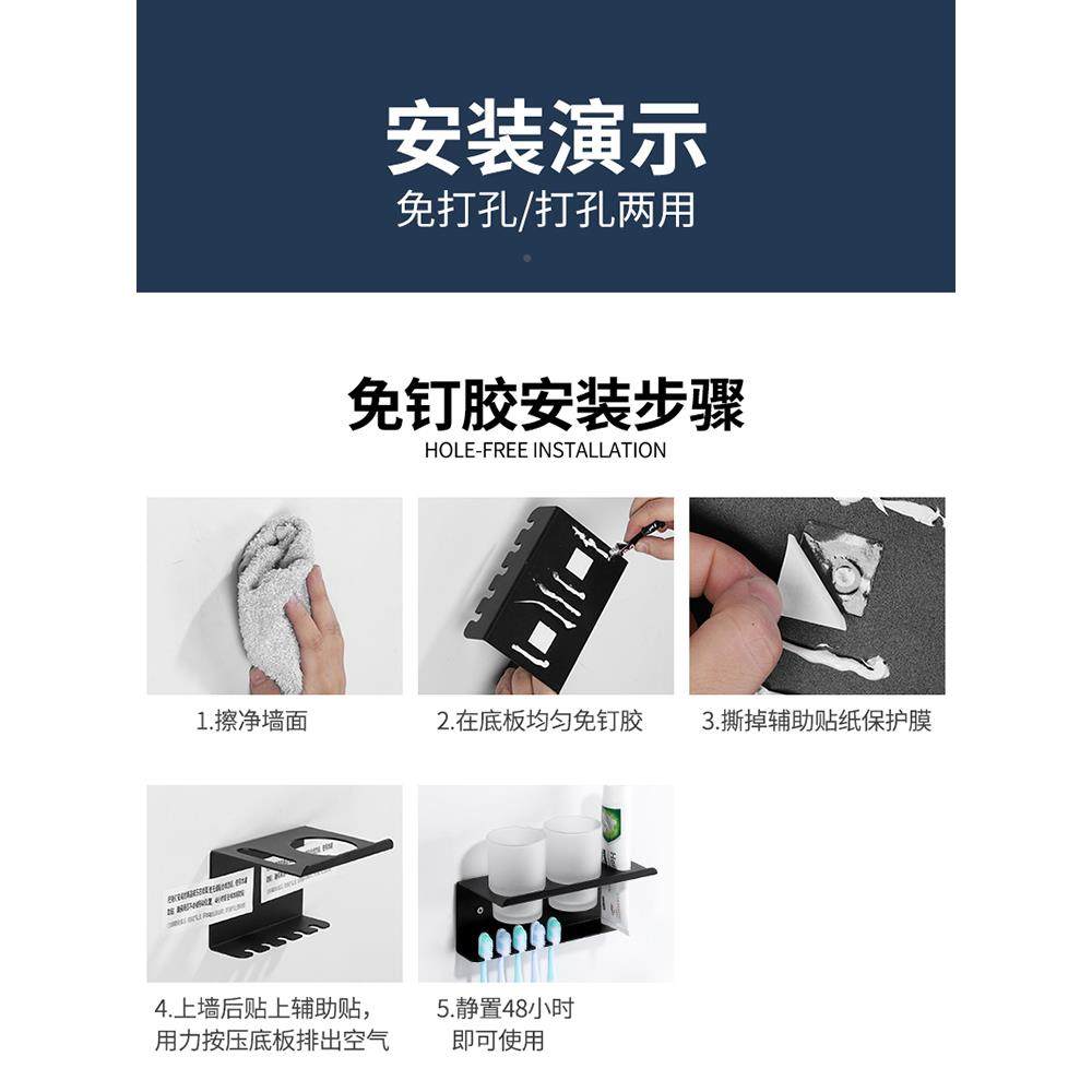 免打孔双层卷纸304不架纸锈钢酒店厕纸抽纸Fhfmhfhz盒卫生间物厕