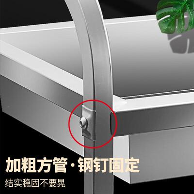 不车锈钢车加厚三层小推车收餐收52484车餐碗车餐厅送餐上菜车三