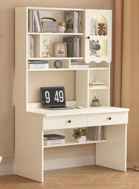 子实木LAL书桌书家用可旋转电脑台式学习桌写字台带柜一双人学生