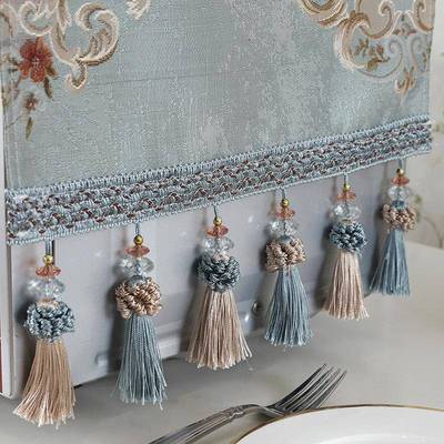 欧式烤罩微波炉罩台布防尘罩防油盖布子烤炉帘套布盖巾布艺201801