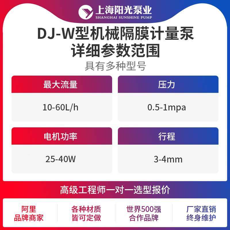 J-W型隔D膜式计量泵泵械计量电磁隔膜计量泵高压GUZ计机量泵
