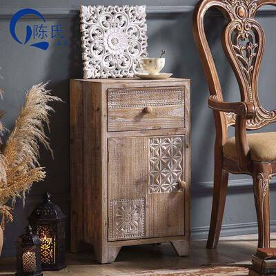 实家具角柜柜新中式家木用墙角柜客A2988边厅几储物门厅玄关柜单