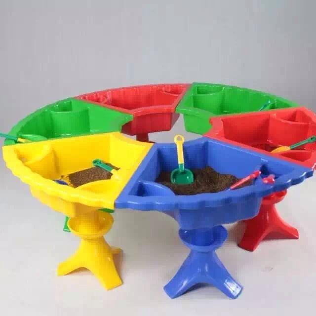 儿童沙水盘幼儿SFO园沙水盘沙盘玩具积木盘功多能圆形桌