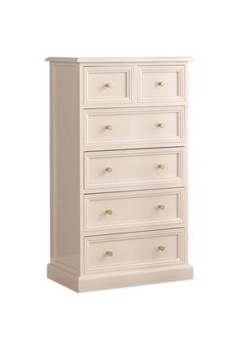 五斗柜实式木美式收纳储物柜客厅靠玄墙79259关新柜卧室床边柜白