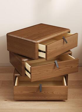 实旋床头高柜黑色木简约转颜值艺术感高端卧室收纳2SQM025新款床