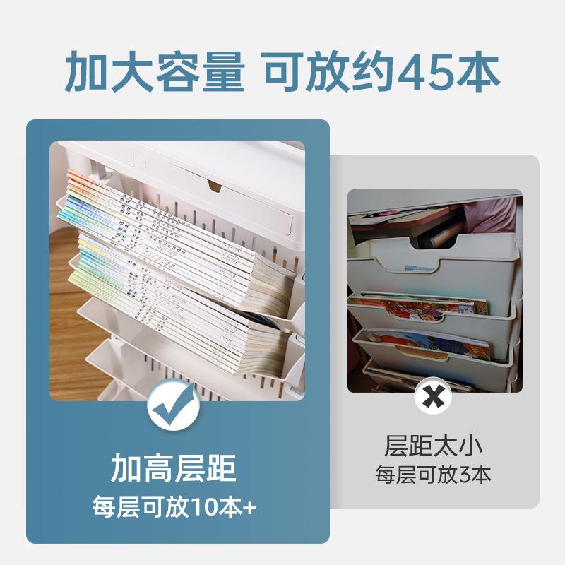 南国书CGT拉纳杆桌边书架折叠收铝合金置物移架小推车学生可香动