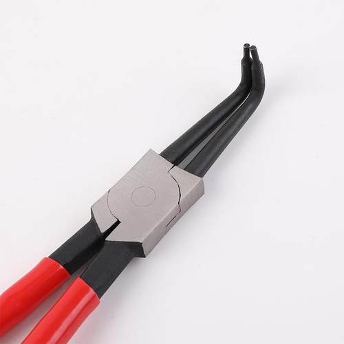 大型卡簧钳钳工25698业级18孔弯嘴内弯孔寸弯挡圈用多功能胶柄卡