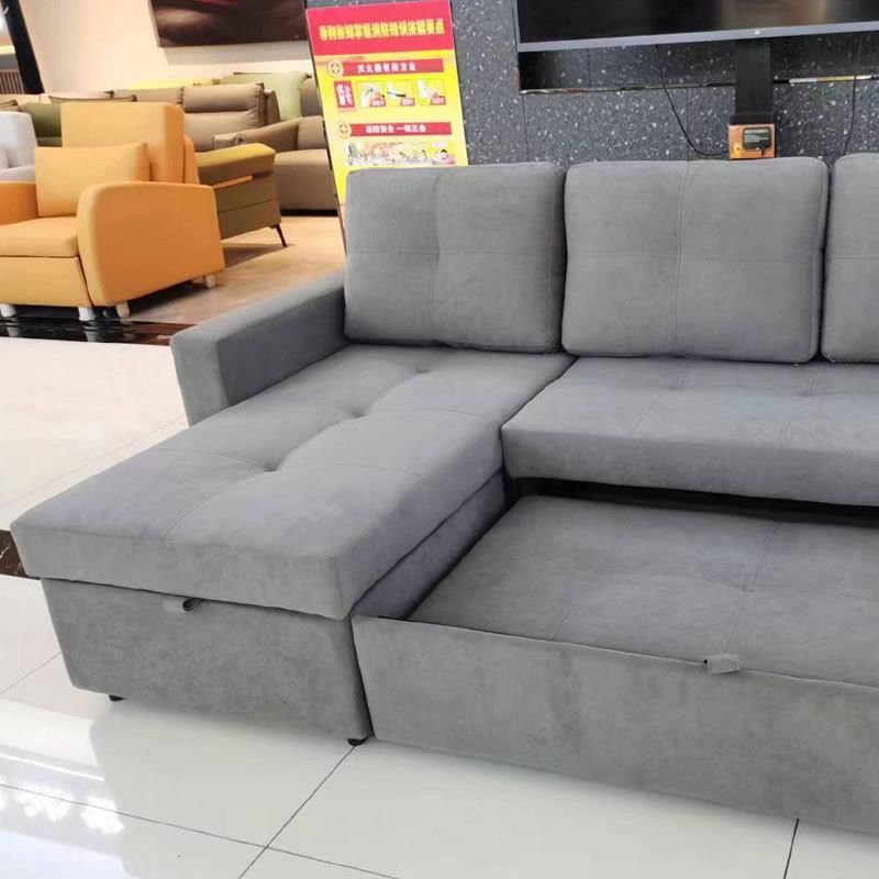 小型多功能沙发客厅转角中沙发DUN床用免手洗可伸缩储两物户沙发