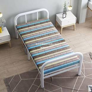 一米五宽的折叠床铁1米宽铁床1米2宽折贴单人床拆5叠单人床双见详