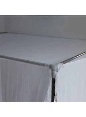 老式纱蚊帐家F87559ST用米1.518m传统方防尘顶布大穿杆莲.花2米床