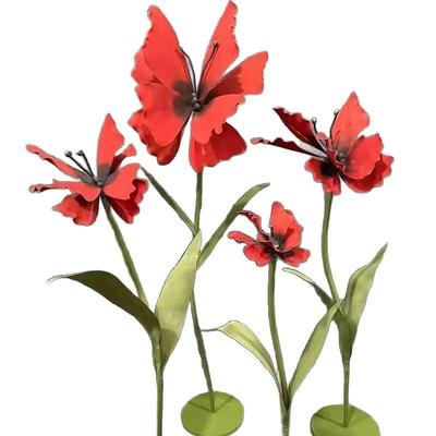 仿真大花商蝴舞蝶纸花婚庆花橱ZMG窗美陈场造型泡沫花婚礼布台置