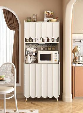法式板餐边柜一体靠墙高柜奶油风客厅餐64248大厅容量储岩物收纳