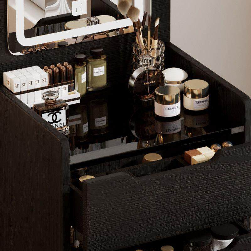 卧床室梳妆SJ5GmD8x台边翻盖户化妆桌出房多功能带灯小型租收纳柜