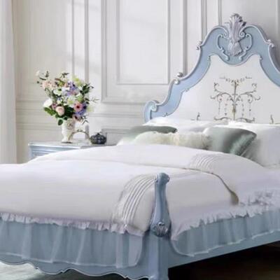 式?F876H97J法奢实木雕轻花儿童公主1.5米床小户型彩绘.8米1床宫