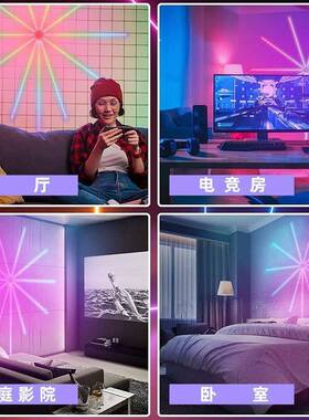 热卖led050烟花灯带氛围装饰灯低压202308075流水灯V跑马灯幻彩5