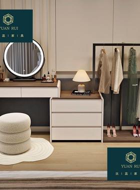 2874衣帽架梳储台一体现简约斗柜卧妆室床尾柜收代纳物柜全实木化