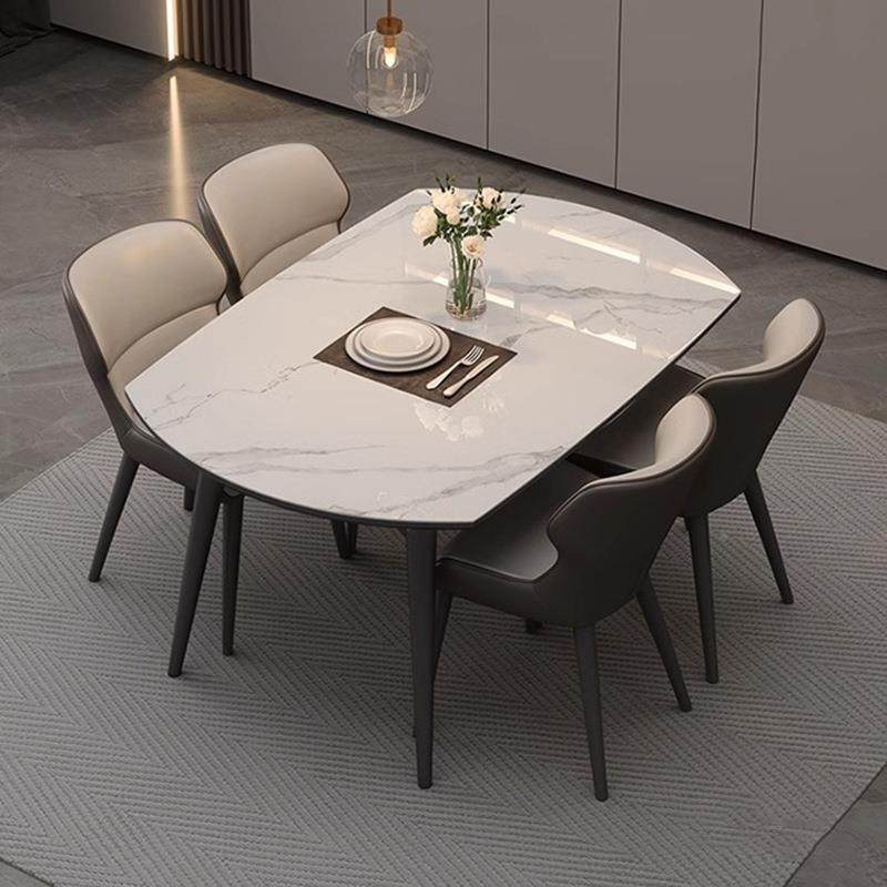 实木缩伸岩板餐桌家用小户型现代圆简约奢2530方圆轻两用可变亮光,商业/办公家具,餐桌椅系列,淘宝优惠券,粉丝福利购,淘宝优惠卷