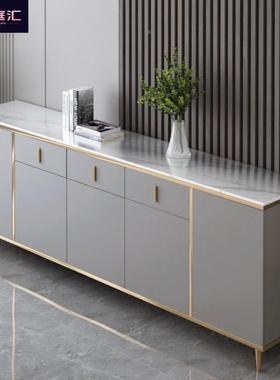 餐边柜轻奢岩板款柜款客餐奢厅高档岩板款78914款餐边厅轻岩板