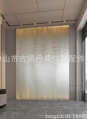 大堂水墙钢水幕屏钢网流水金属风网水63960帘不锈屏风水景观幕流