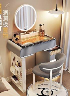 纳新LCW款室现卧代简约小户型梳妆台收斗柜一体经化济实木奶油风