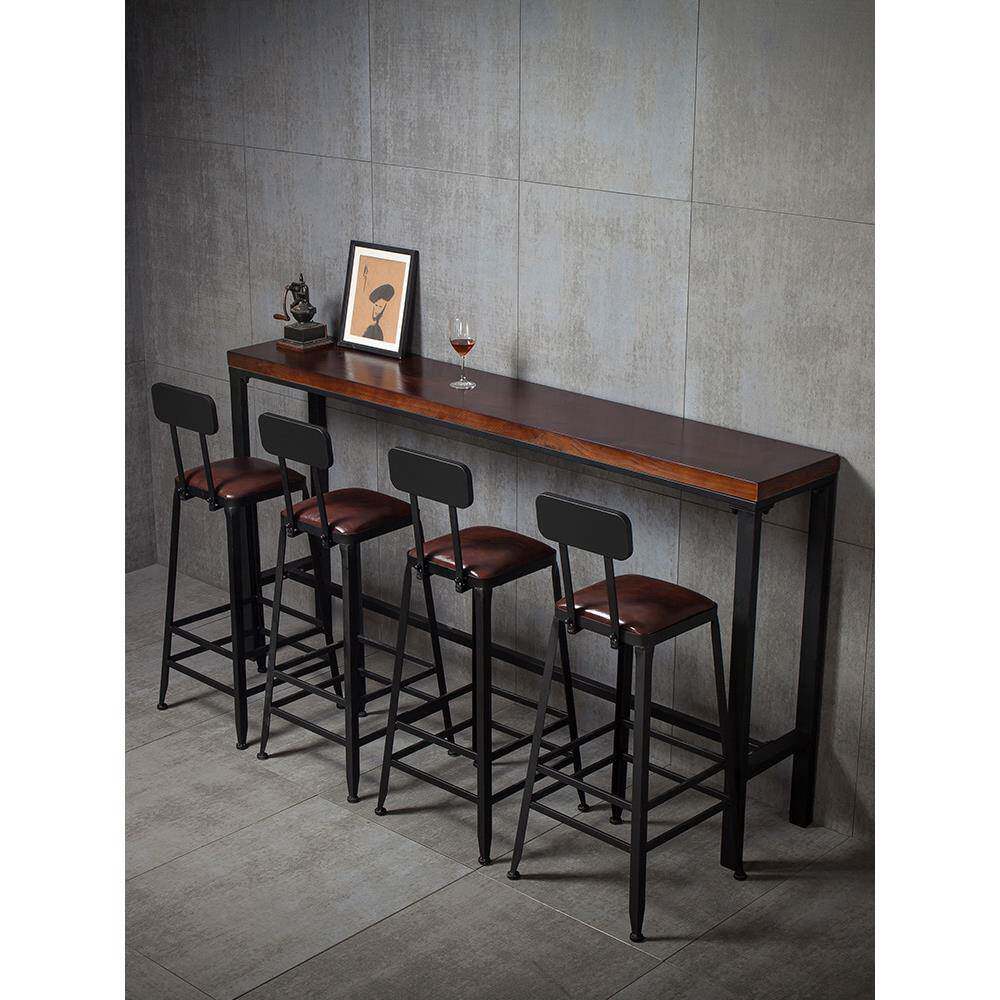 吧台椅铁高脚凳艺用场所靠背凳吧桌椅高椅子美式酒商吧椅高atz-jb