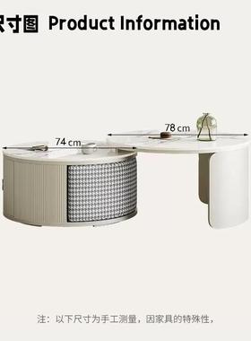 W*圆组合简可伸缩折叠凳子轻带奢现代约圆形板茶F97578T5几客厅家