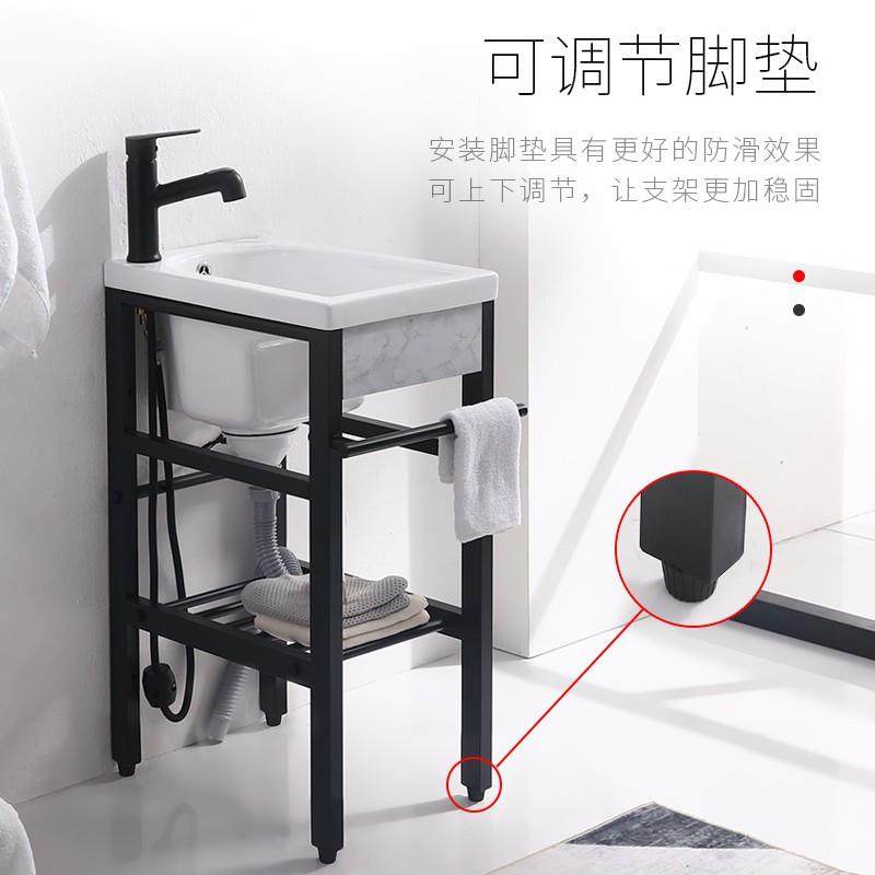 小N5户型GQX家用洗衣槽池阳室外落地台式不锈钢支架台盆一体洗衣