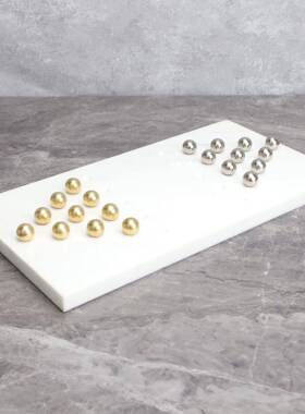 欧式大理石跳房棋棋盘样板卧室客厅书房摆桌面居家玄OMR关软装饰