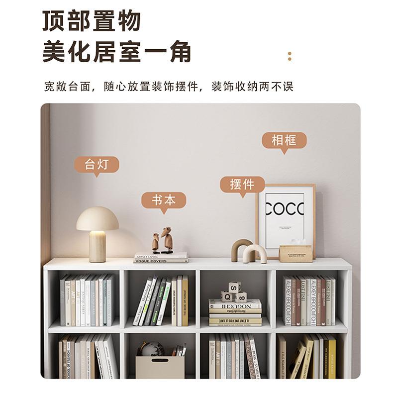 墙边书架落地客厅展示架北欧现代简约学生书柜自由组合置物架收纳