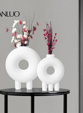 现代花瓶软装树脂工艺品家居饰品客厅桌面花器样板房家居装饰花瓶