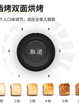 Finetek 烤面包机家用多士炉多功能全自动早餐烤吐司4片烘烤加热