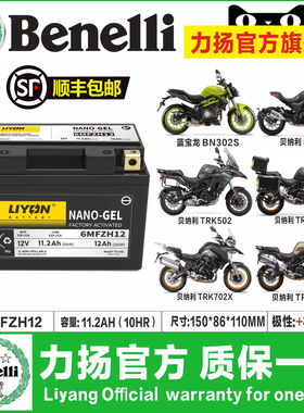 贝纳利752S 302S 502C金鹏502X幼狮500黄龙600 300飓风302电瓶