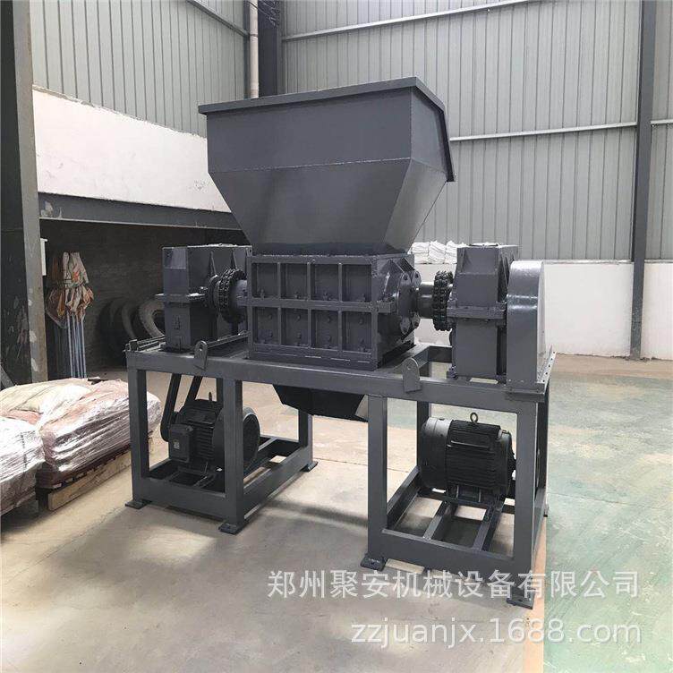 双轴撕碎机废旧金属破碎机塑料餐厅垃圾废品轮胎大型废铁中粉碎机
