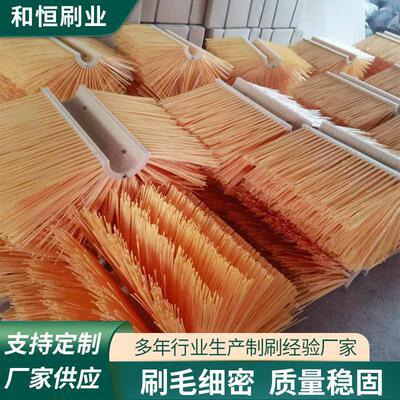 抛丸机毛刷配件 钢板预处理线清理机滚刷硬毛耐磨耐高温尼龙滚刷