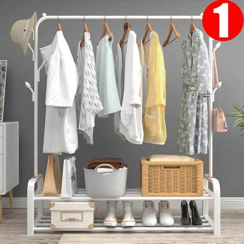 晾衣架挂衣帽架落地简易家用卧室内办公室宿舍租房衣服收纳置金小