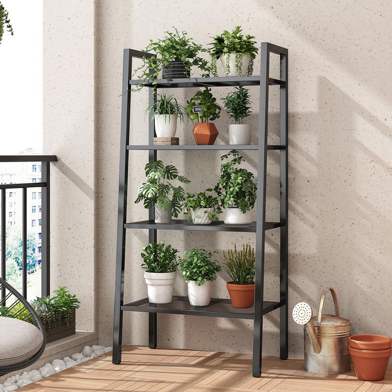 花架子北欧家用阳台落地式置物架铁艺客厅简约花盆多层多肉挂架