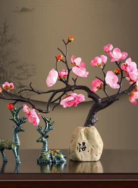 创意中式树脂麋鹿小摆件家居装饰品工艺品客厅书房酒柜小摆设手工