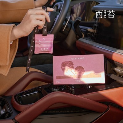 citta/西苔车载香薰香包出风口创意摆件衣柜香氛香袋挂件朝露玫瑰