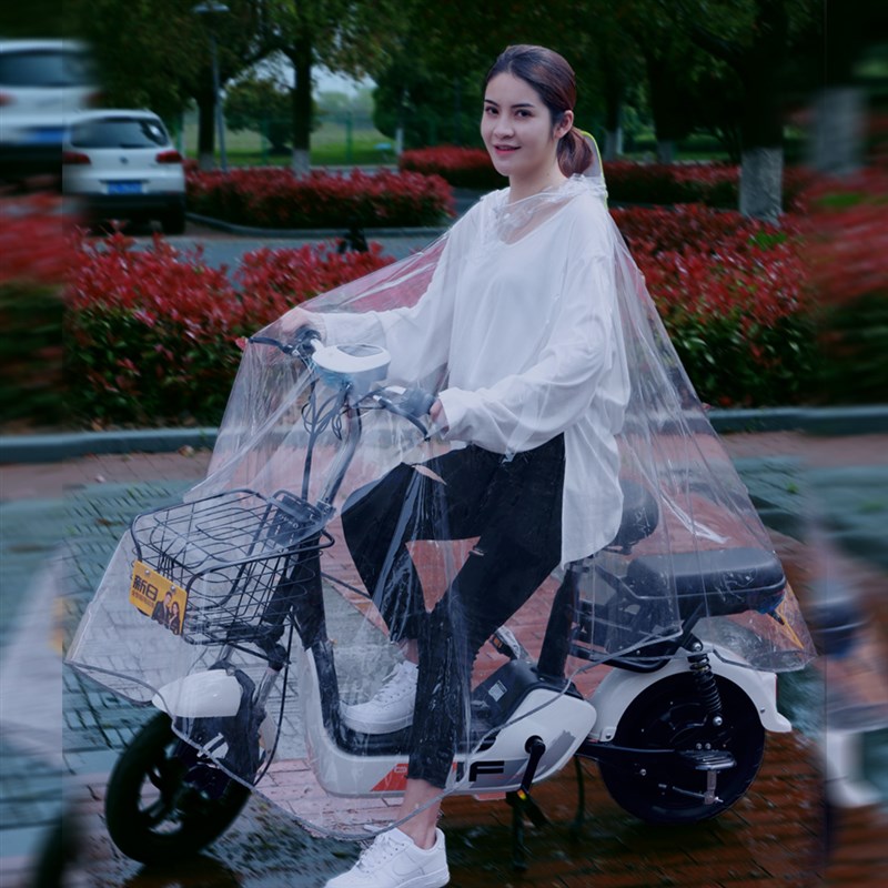 雨衣电动车母子单人雨服摩托车男女外卖代驾长款防暴雨全透明雨披