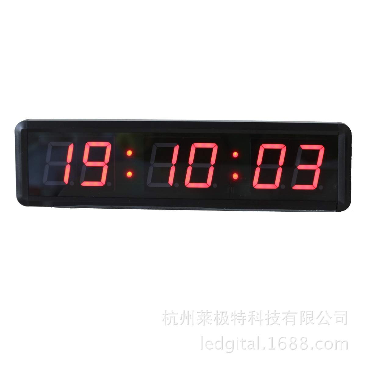 会议倒计时器1.8寸6位红色数显电子时钟电子秒表遥控控制挂墙安装