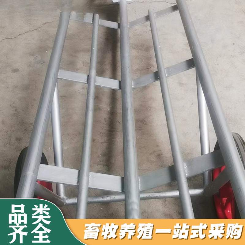 死猪拖车养猪场专用三轮车拉猪神器加粗镀锌管材质简易手动拉猪车