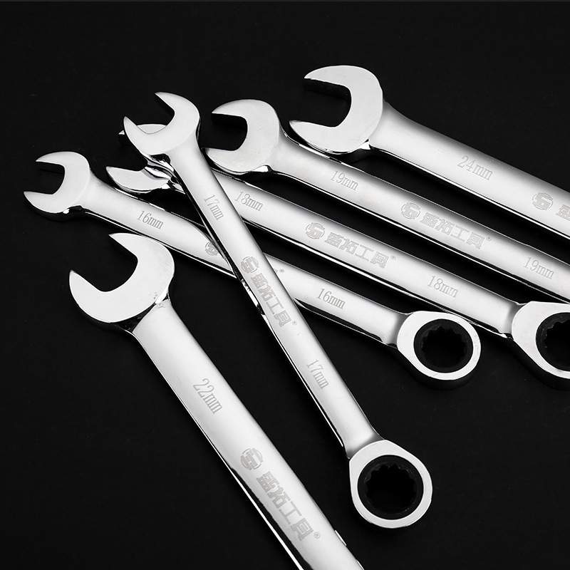 盛拓两用棘轮扳手套装开口梅花扳手套装汽修大全一套扳手工具套装