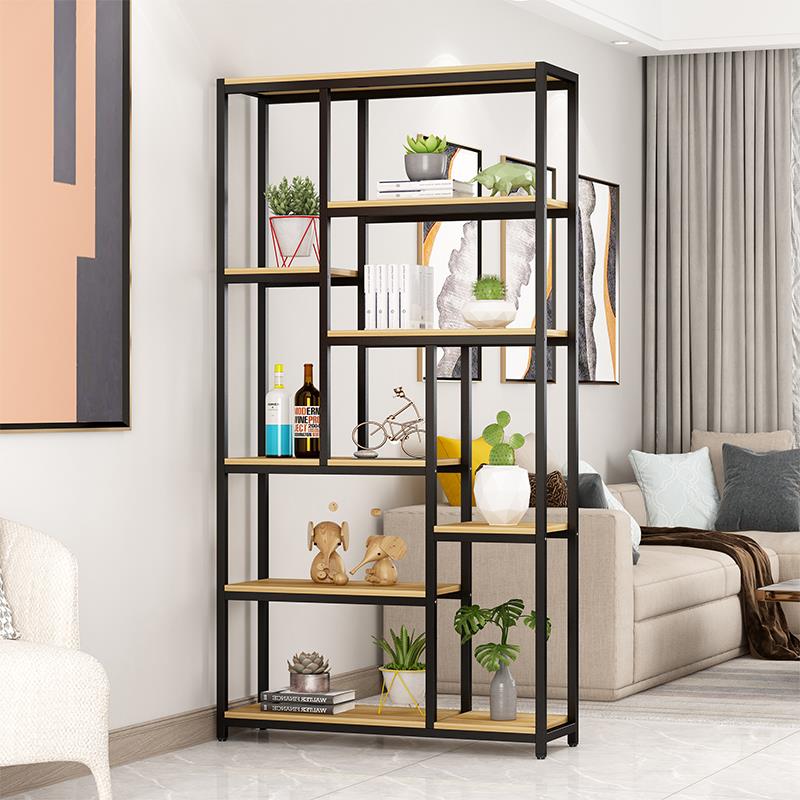 3Y铁艺隔断置物架客厅落地简约收纳架子办公室多层现代创意书架实