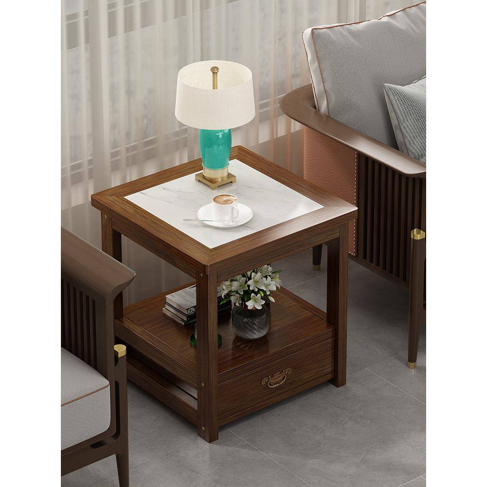 岩板边几角几茶几边柜角柜客厅沙发实木简约床头柜边桌茶桌小桌子