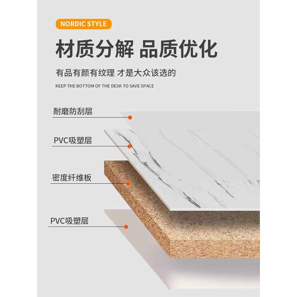 北欧简易餐桌快餐商用出租房餐桌椅组合小户型家用长方形吃饭桌子