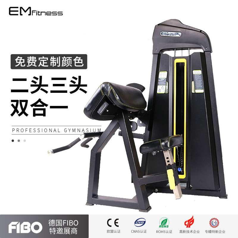 二头三头双合一训练器健身房商用双功能综合训器二头肌三头肌器械