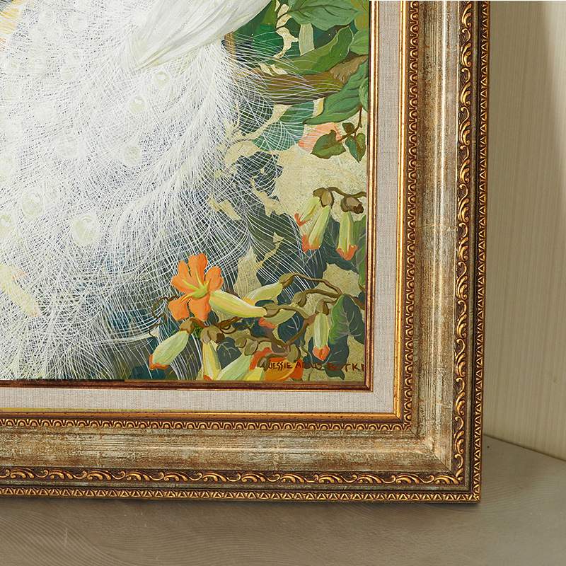 欧式客厅装饰画餐厅挂画美式孔雀墙画卧室床头壁画走廊过道玄关画图片