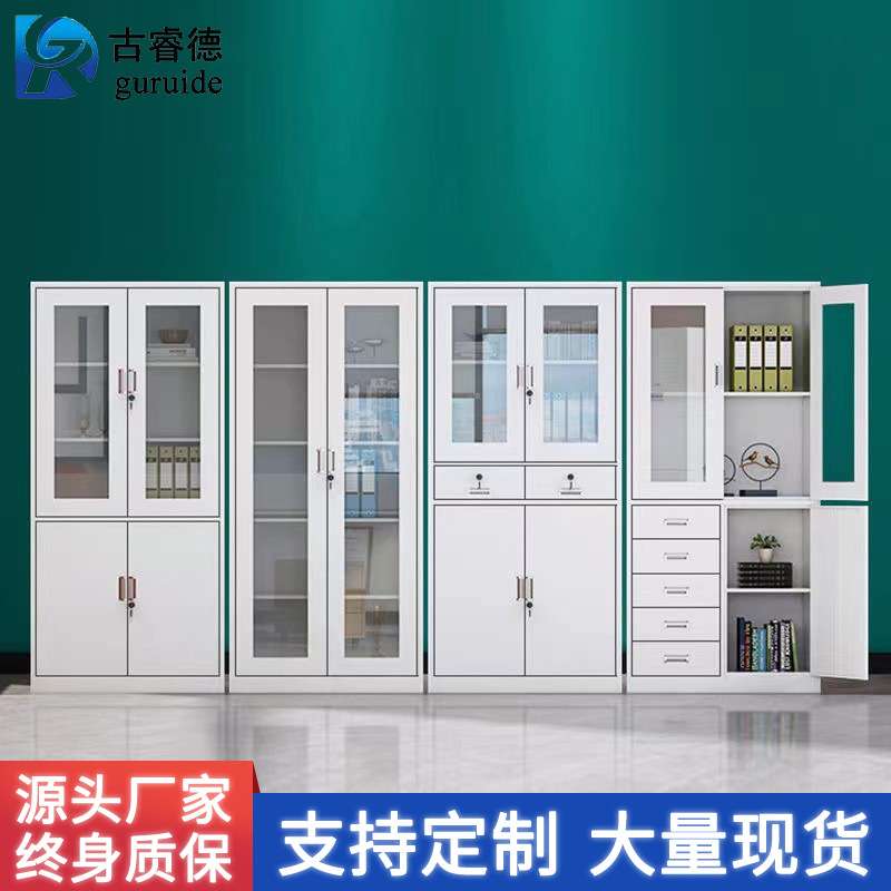 文件柜铁皮柜 双节文件柜财务凭证办公柜 档案资料带锁文件柜