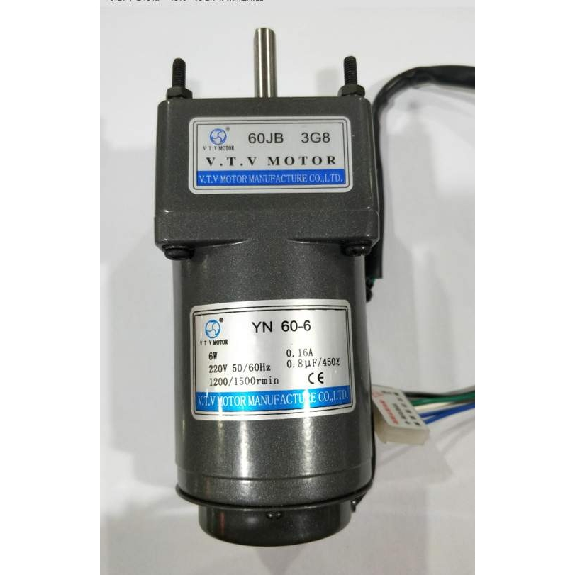 微特微减速机60JB3G8 搭载YN60-6调速电机使用VTV MOTOR 6W单相