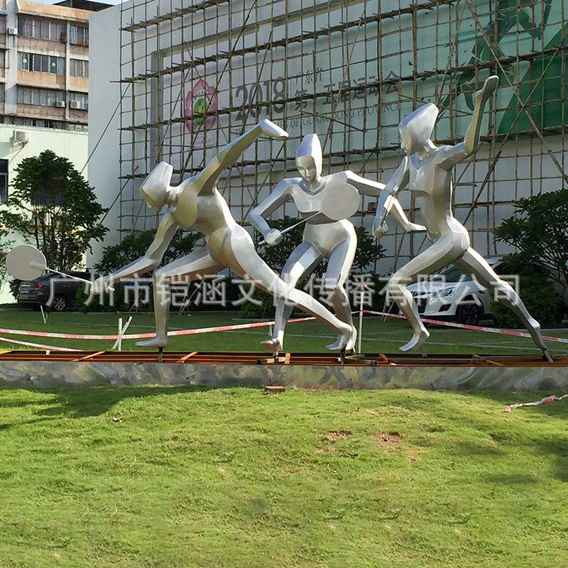 玻璃钢雕塑剪影抽象人物落地摆件大型拍照相框网红店引流合影道具